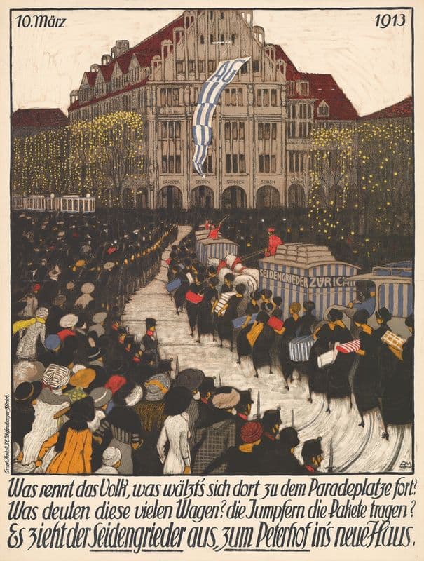 Was rennt das Volk, was wälzt‘s sich dort zu dem Paradeplatze fort as a canvas print
