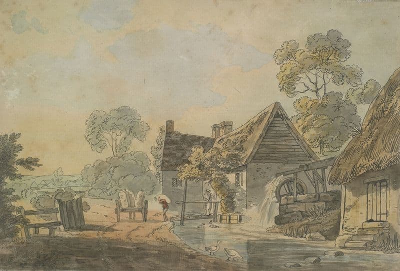 Water mill as a canvas print