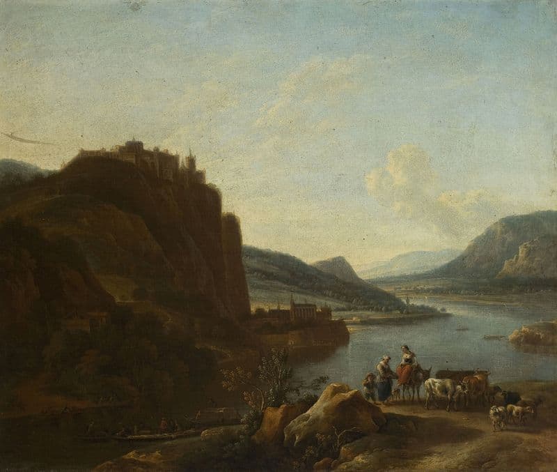 Waterside landscape as a canvas print
