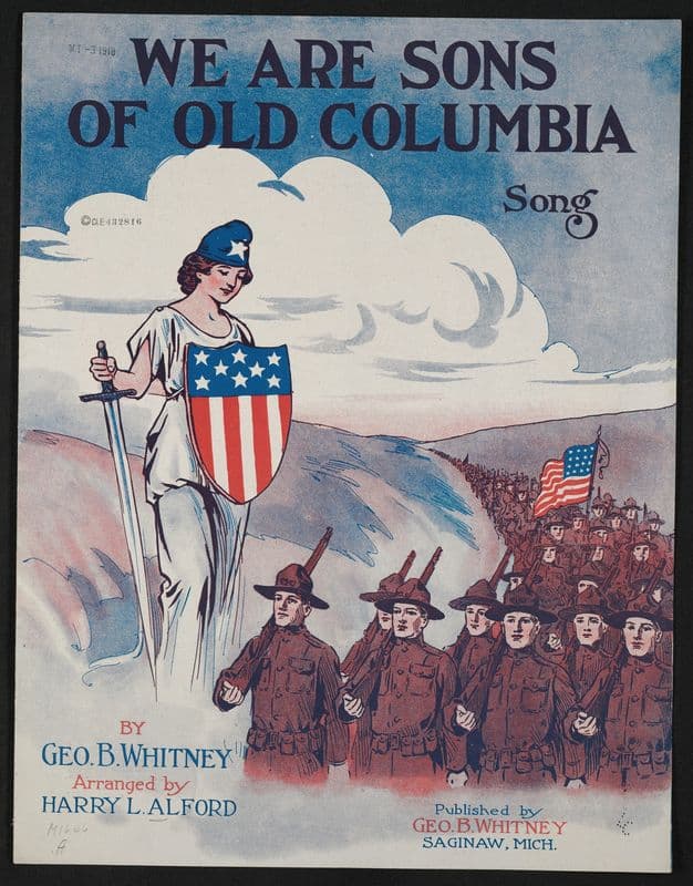 We are sons of old Columbia song as a canvas print