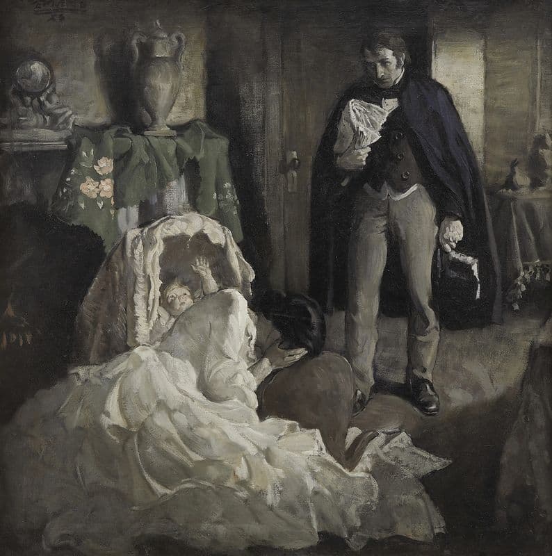 Weeping Woman with Child as a canvas print