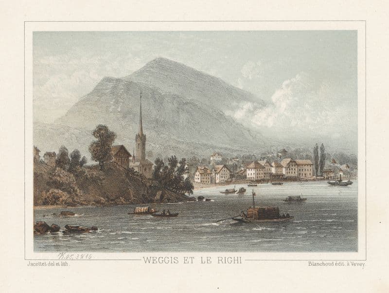 Weggis et le Righi as a canvas print