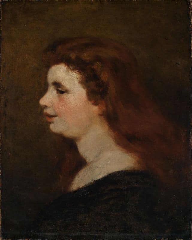 Weibliches Bildnis (Studienkopf) as a canvas print