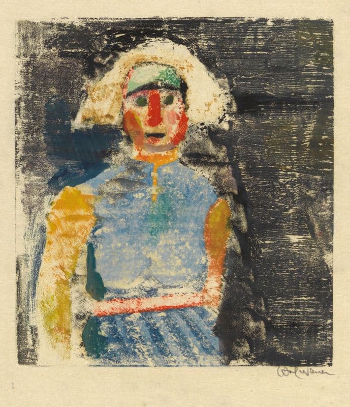 Weibliches Porträt II (around 1930) as a canvas print