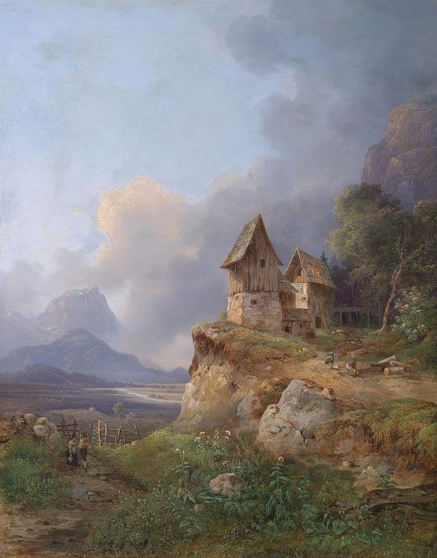 Weite Landschaft im Salzkammergut as a canvas print