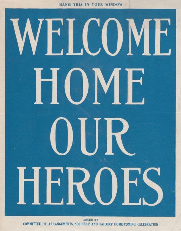 Welcome home our heroes as a canvas print