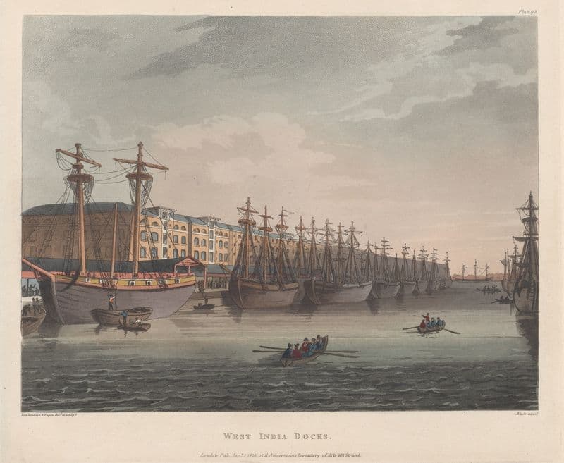 West India Docks as a canvas print