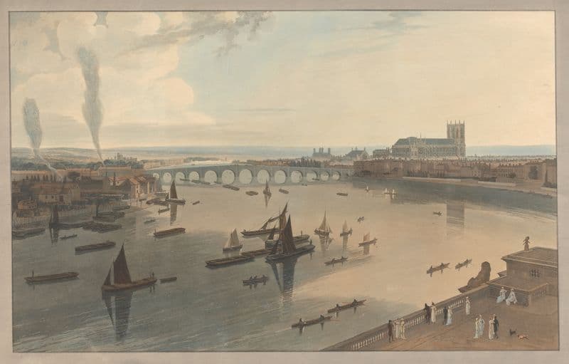 Westminster Bridge and the Abbey as a canvas print