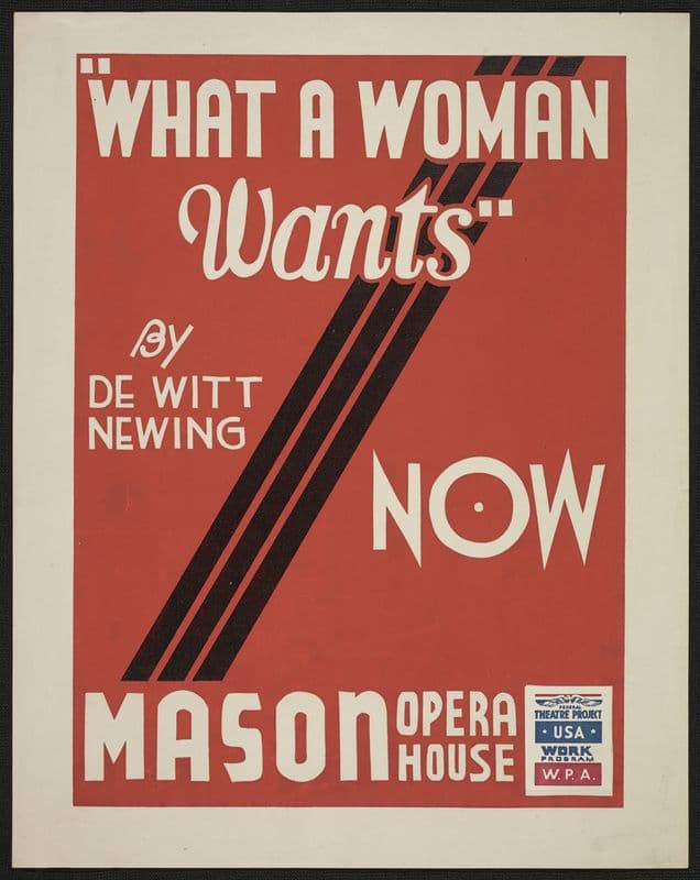 What a Woman Wants (1934-1943) as a canvas print