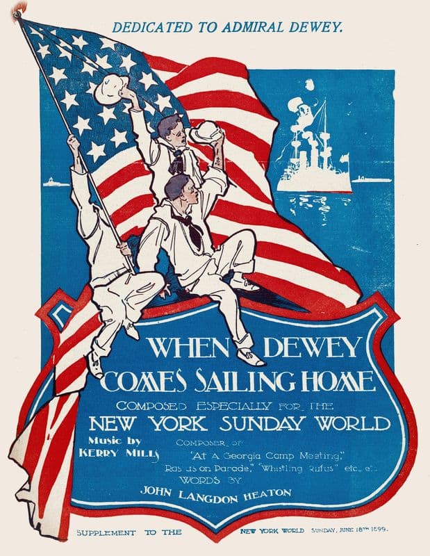 When Dewey comes sailing home as a canvas print