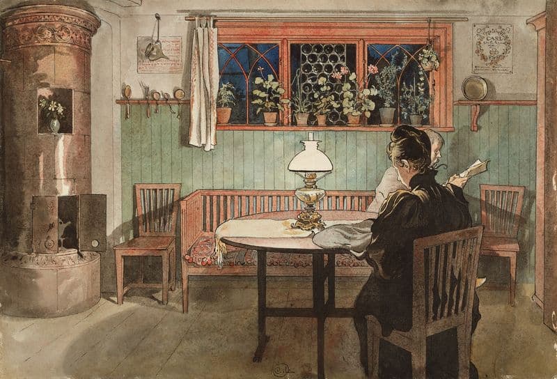 When the Children have Gone to Bed as a canvas print