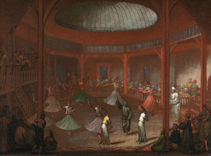 Whirling Dervishes (c. 1720 - c. 1737) as a canvas print