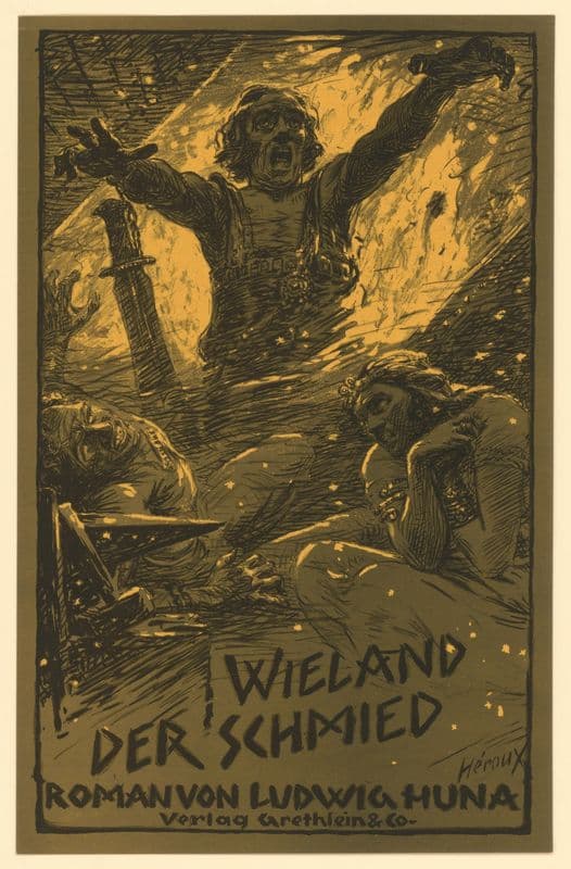 Wieland der Schmied. Roman von Ludwig Huna as a canvas print