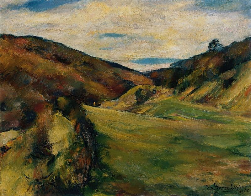 Wiese am Dreimarkstein in Sievering as a canvas print