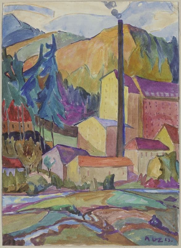 Wildberg, factory as a canvas print
