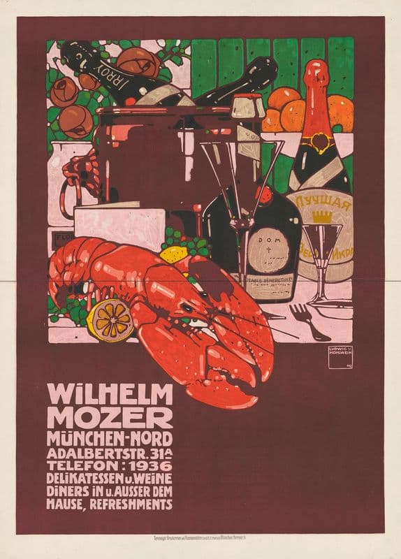 Wilhelm Mozer München. Delikatessen und Weine as a canvas print