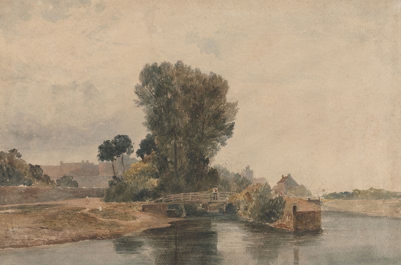 Windsor from below the Locks as a canvas print