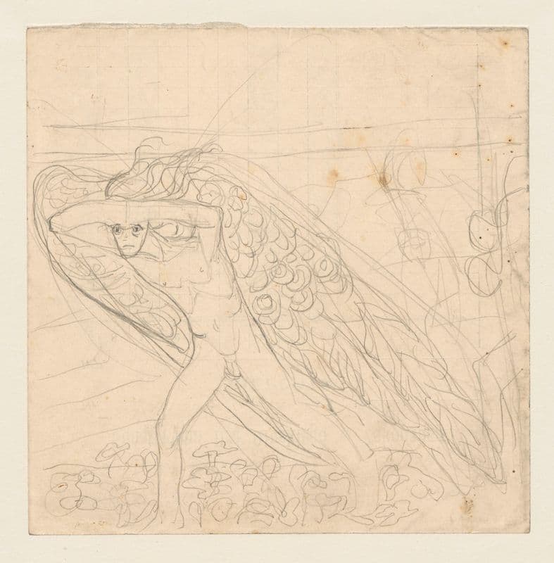 Winged figure as a canvas print