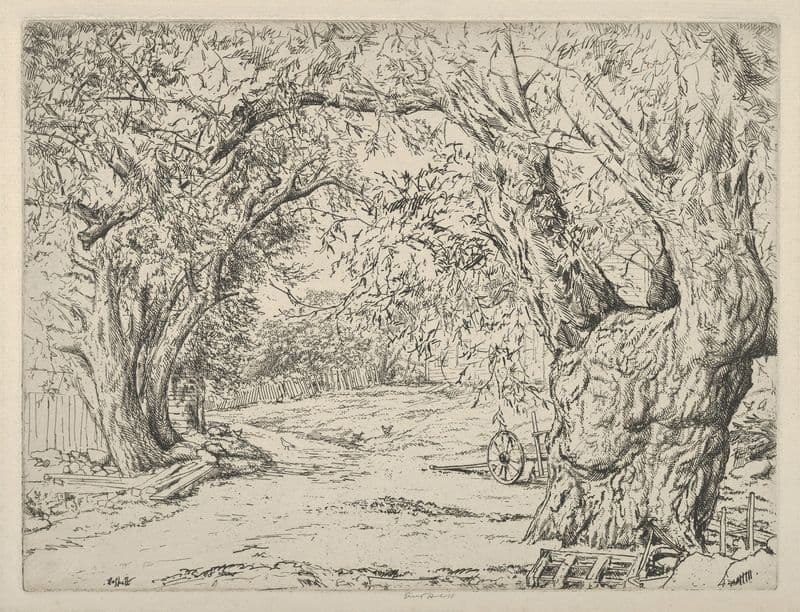 Winnegance Willows (1900-1925) as a canvas print