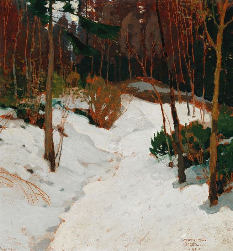 Winter forest as a canvas print