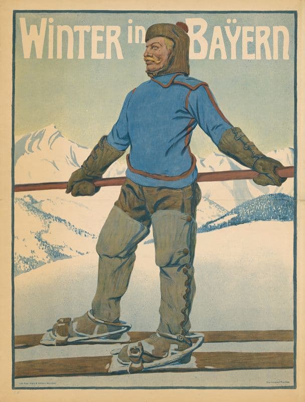 Winter in Bayern as a canvas print