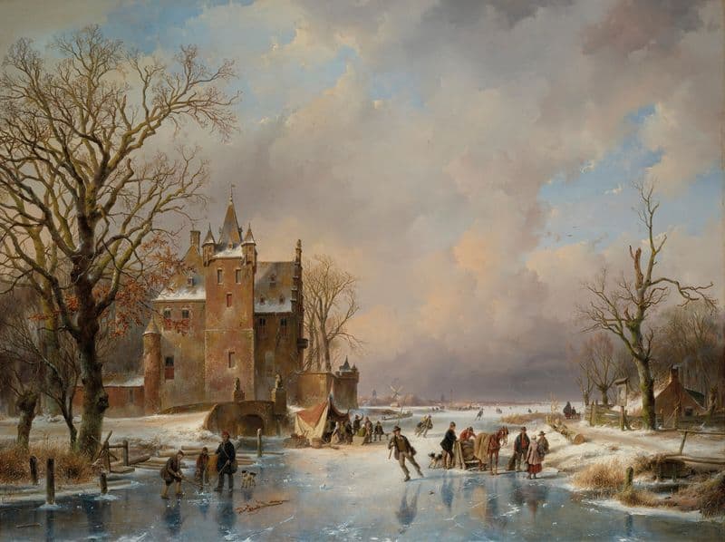 Winter landscape as a canvas print