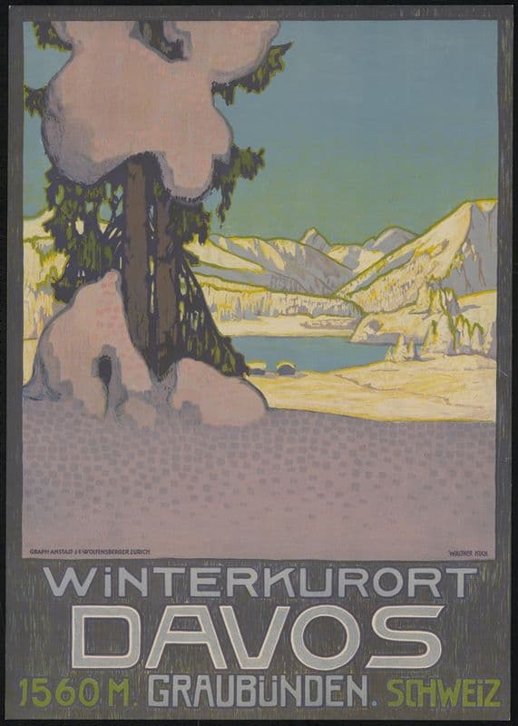 Winterkurort Davos as a canvas print
