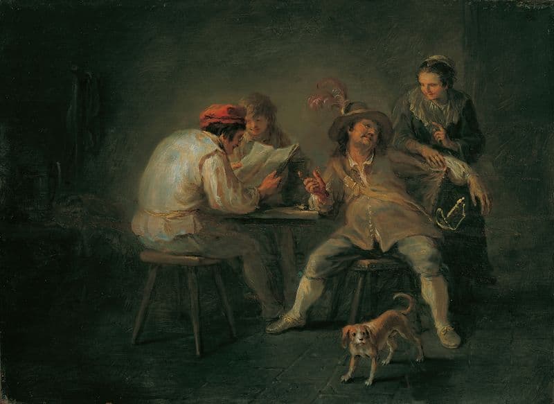 Wirtshausszene as a canvas print