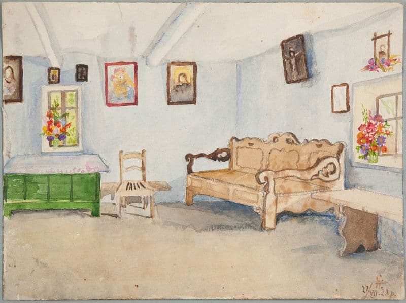 Wnętrze izby as a canvas print