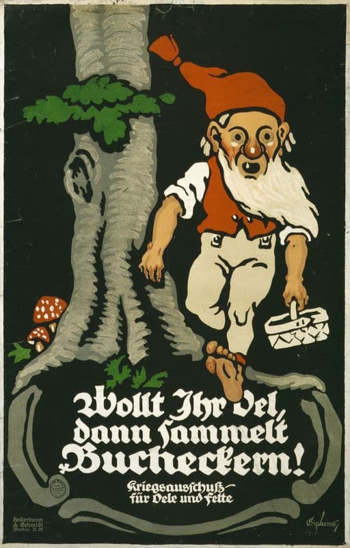 Wolt Ihr Oel, dann sammelt Bucheckern! Kriegsauschuss für Oele und Fette as a canvas print