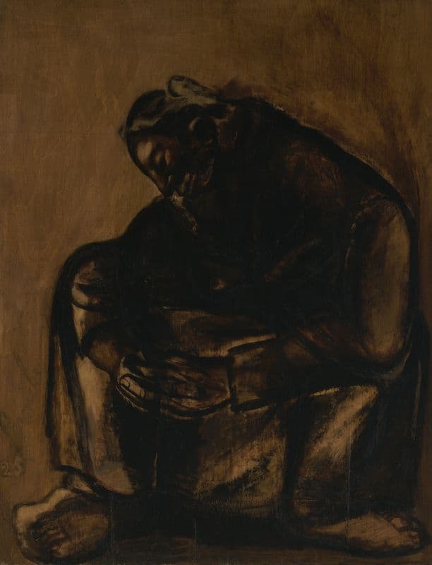 Woman at Prayers as a canvas print