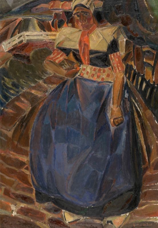 Woman from Spakenburg as a canvas print