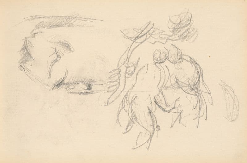 Women Bathers and a Roll of Paper (1882-1885) as a canvas print
