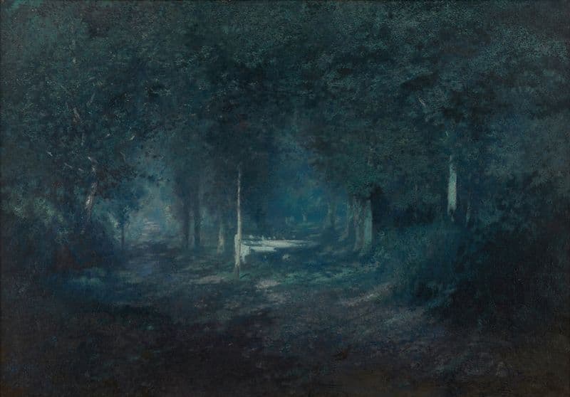 Wood by Moonlight as a canvas print
