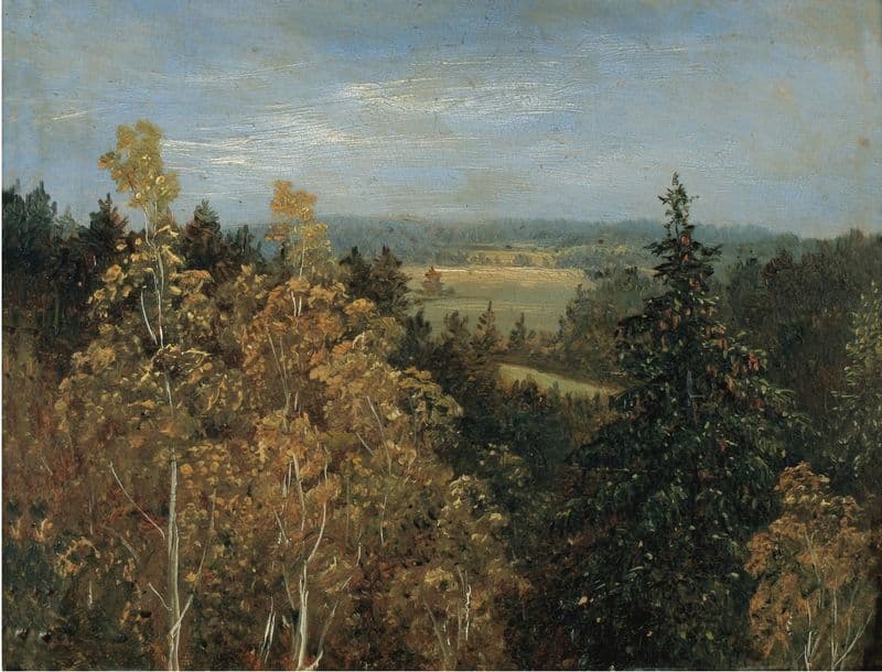 Wooded landscape as a canvas print