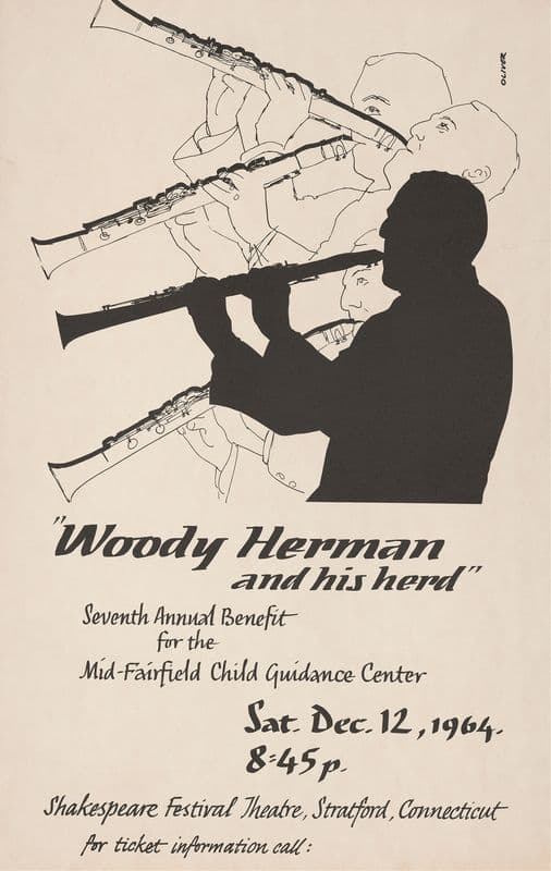 Woody Herman and his herd as a canvas print