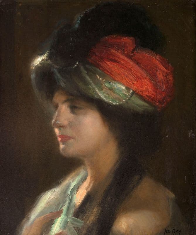 Yamila au turban as a canvas print