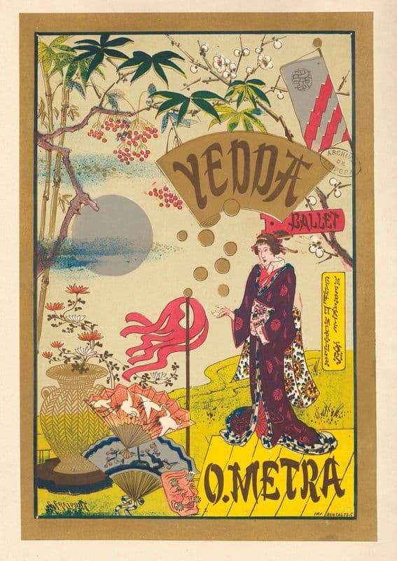Yedda, ballet, Gille et Mortier, Mérante, O. Metra as a canvas print
