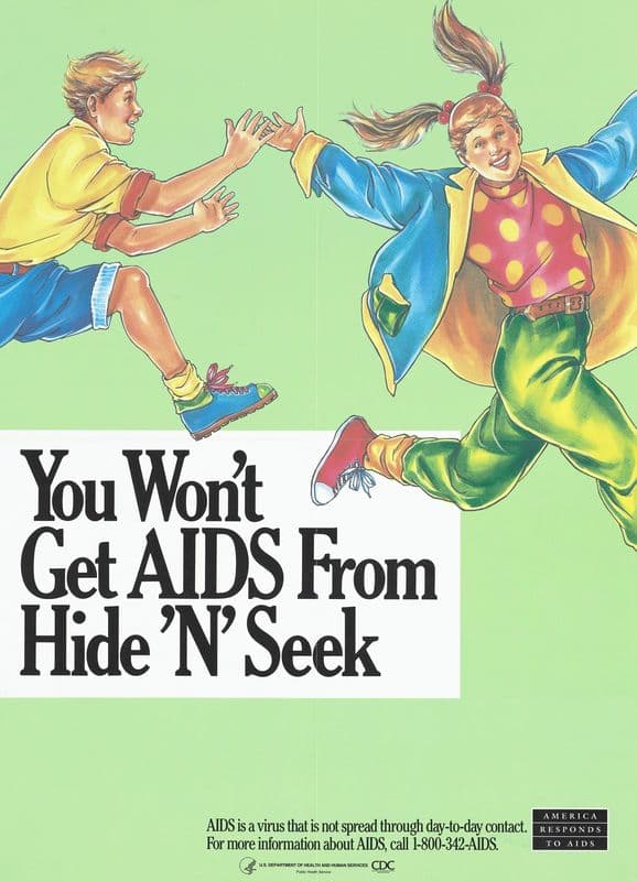 You won’t get AIDS from hide and seek (1990s) as a canvas print