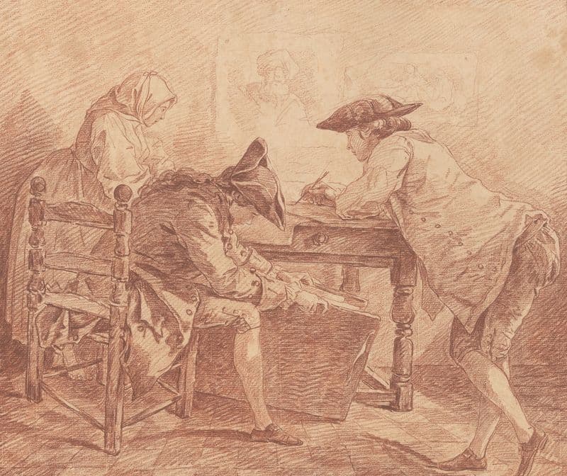 Young Artists in the Studio (ca.1763-65) as a canvas print