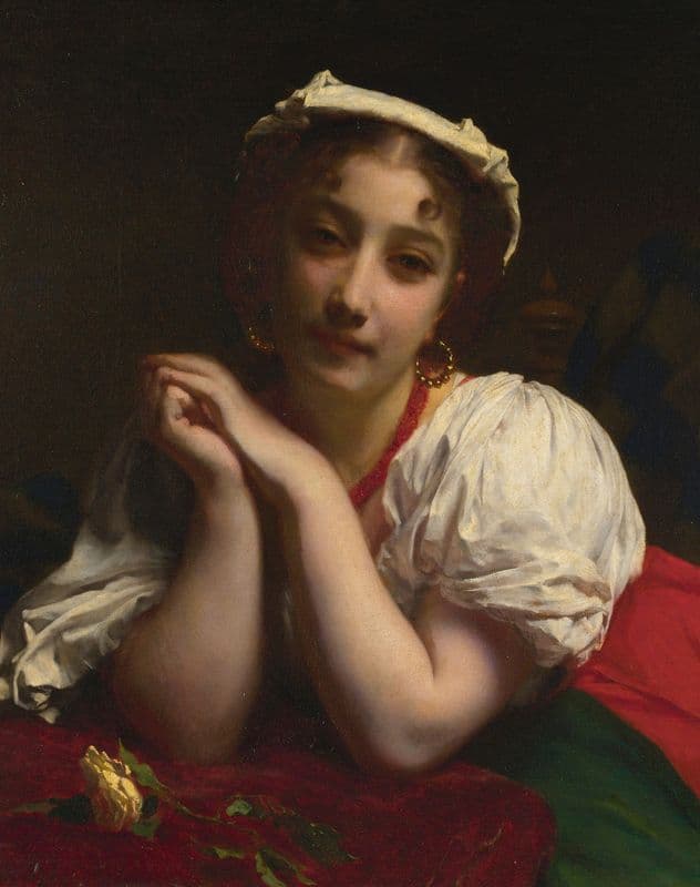 Young Italian Woman as a canvas print
