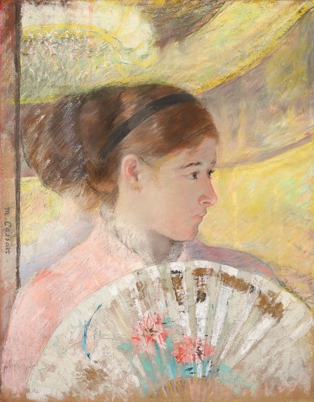 Young Lady in a Loge Gazing to Right (circa 1878-79) as a canvas print