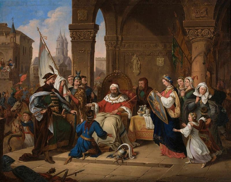 Youth of Bolesław the Wry-Mouthed (between 1850 and 1851) as a canvas print