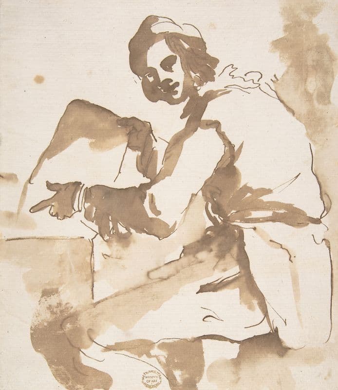 Youth Reading (1612–66) as a canvas print