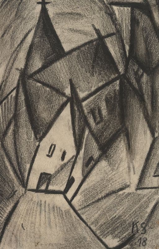 Z31 Nächtliches Dorf as a canvas print