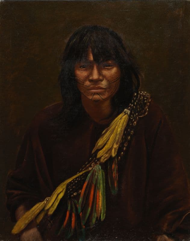 Zaparo Indian (ca. 1890-1892) as a canvas print