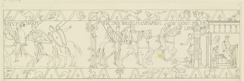 Zeichnung nach dem Bildteppich von Bayeux as a canvas print