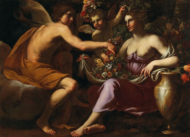 Zephyr and Flora (17th Century) as a canvas print