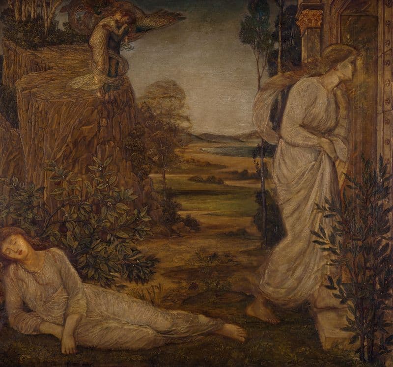 Zephyrus Bearing Psyche to the Mountain as a canvas print
