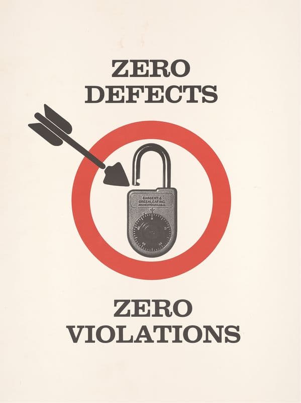 Zero defects, zero violations as a canvas print